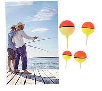 Toyvian 4 pièces Set de de Plastique Rond Bobbers Colorés Rouge et Jaune Variées pour Truite et Au Coup Indicateurs de Prise Faciles à Utiliser