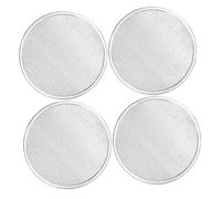 Toyvian 4 Pièces Set de Plaques Rondes Aluminium pour Pizza Écran à Mailles pour Cuisson Uniforme Au Four Plateau Cuisson Rond Antiadhésif pour Cuisine Professionnelle et Barbecue