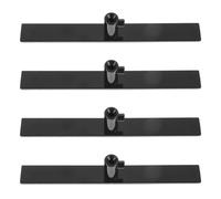Toyvian 4 Pièces Support de Rangement Réglable en Métal Noir pour Accessoires de Batteur Plat de Robot Pâtissier, Installation sans Outil, pour Cuisines à Domicile