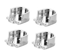 Toyvian 4 pièces Support Tringle Penderie Zinc Alliage Lot de Supports U Robustes pour Barres Placard Fixation Murale Stable et Résistante Corrosion