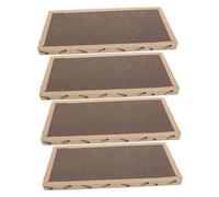 Toyvian 4 Pièces Tapis Griffoir Sisal pour Chat avec Bords Renforcés Protège Meubles et Canapés Tapis Anti-Rayures Portable Adaptable Aux Sols et Coins
