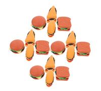 Toyvian 40 Pièces Miniature Play Food Set for Kitchen Realistic Fast Food Toys Including Pretend Hamburgers Toast Sandwiches Fake Hot Dogs Role Play Educational Family Fun