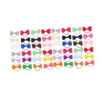 Toyvian 40 Pièces Pet Bows for Small Dogs Puppy Bow Clips with Rubber Bands Lightweight Hair Accessories for Yorkie Maltese Poodle Grooming and Parties