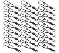 Toyvian 40pièces Émerillons Agrafe Connecteurs pour Leurres Fermoirs Alliage avec Agrafe Rotative à Dégagement Rapide pour Mer Au Bar Truite