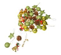 Toyvian 41 Pièces Ornements de Noël Pomme de Pin Résistants Rupture pour Décoration Suspendue Darbre de Noël Accessoires Festifs Réutilisables pour Maison Bureau et Fête
