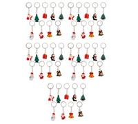 Toyvian 45 Pièces Porte-clés de Noël en Résine Père Noël, Bonhomme de