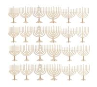 Toyvian 48 Pièces Porte-bougies en Bois Brut 15x14 Cm Kit Bricolage Décorations Artisanales Hanoukka pour Centre de Table Fête Juive Activités Manuelles Famille