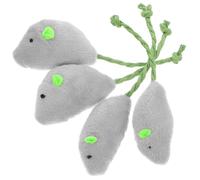 Toyvian 4pcs Interactive Mouse Cat Toy Simulation Rat Rat Touet De Rat Freat Mouse Rat Pet Toy en Peluche Rat Chasing Prank Toy pour Chiens Chiens