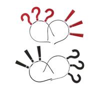 Toyvian 4pièces Bandeau Photo Amusant Avec Ponctuation Exagérée Décoration De Fête Point Interrogation Accessoire De Tête Antidérapant Pour Halloween Et Fêtes