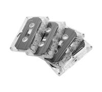 Toyvian 4pièces Bandes Microcassettes Vierges avec Boîtier Transparent Rigide Cassettes Enregistrables pour Magnétophone Et Baladeur pour Enregistrement Vocal Enseignement Et Messages Surp