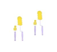 Toyvian 4pièces Brosse De Nettoyage Pour Biberons Ensemble De Brosse à Éponge Rotative Design Spécial Et Pratique Couleur Violet Pour Allaitement Et Nettoyage Des Accessoires De