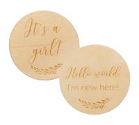 Toyvian 4pièces Cartes Bois De Célébration De Croissance Pour Cartes De Développement Créatives Accessoires Photo Mémorables Pour Immortaliser Chaque Étape Vie De Votre