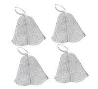 Toyvian 4Pièces Chapeau de Sauna Feutre Protection de Tête pour Bain de Couverture Confortable Absorbant Humidité pour Hommes Femmes