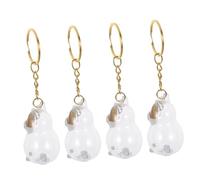 Toyvian 4pièces Collier Commémoratif Poils Animaux Porte-clés Forme De Chien Boîte Transparente pour Mémorial Collectionneur De Souvenirs pour Poils