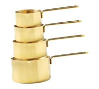 Toyvian 4pièces Cuillères et Tasses à Mesurer Acier Inoxydable Lot de Mesures Cuisson et Boulangerie Design Pratique pour Cuisine ou Café