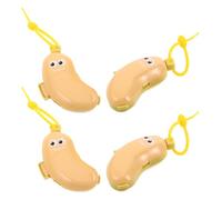 Toyvian 4pièces Étui de Brosse à Dents Forme de Banane Capuchon de Protection Transparent Étui Mural pour Voyage et Maison Isolation la Poussière
