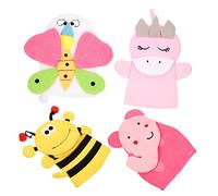 Toyvian 4pièces Gants De Bain Pour Garçon Fille Animaux De Mitaines Exfoliantes Pour Bain Gants De Douche Moussants Spa Amusants Pour Nettoyage Douc Et Ludique