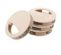 Toyvian 4pièces Hochets Bois à Peindre Soi-même Lot pour Garçon Fille Jouets Musicaux pour Bébés Instruments de Percussion sans Peinture Activités Créatives Montessori