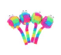 Toyvian 4pièces Jouets Peluche Forme De Souris pour Chats Mice Fuzzy Réalistes Colorés pour Amusement Et Entraînement des Kittens Jouets Interactifs à Mâcher pour Chats