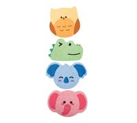 Toyvian 4pièces Lot De Éponges De Bain Animaux Éléphant Koala Hibou Compression Pâte Bois Coton Nettoyage Garçon Fille Adultes