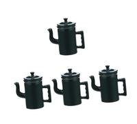Toyvian 4pièces Mini Pot à Eau Miniature Pour Maison De Poupées Modèle De Cafetière Élégante Avec Couvercle Et Poignée Décoration De Cuisine Accessoire