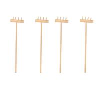 Toyvian 4pièces Mini Râteau De Jardin Zen Accessoires De pour Décoration De Table De Jardin Zen Outils Pratiques Et Élégants pour Équilibre Intérieur