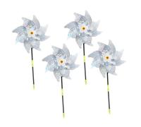Toyvian 4pièces Moulin à Vent Extérieur Décoratif De Ornements De Jardin Réfléchissants pour Pelouse Et Cour