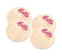 Toyvian 4pièces Panneaux Bois pour Annoncer la Naissance avec Prénom de Style Rustique pour Shower ou Chambre