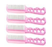 Toyvian 4pièces Peigne Acier pour Perruque Set de Peignes de Coiffure pour Cheveux Longs Antistatique pour Femmes