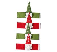 Toyvian 4pièces Pince à Rideaux Gnome De Noël Accessoires Décoratifs Pour Draperies Embrases Doux Décoration De Fenêtres Festive Pour Maison Et Restaurant Verts Rouges