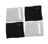 Toyvian 4pièces Pochette De Poignet Zippée Respirante Pour Sports Ajustable Pour Clés Et Cartes Identité Pratique Et Pour Course Randonnée Et Gymnastique Hommes Et Femmes