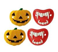 Toyvian 4pièces Sucette Halloween Réutilisable Pour Garçon Fille Petite Sucette Amusante Et Apaisante Garçon Fille Pour Fête