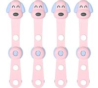 Toyvian 4pièces Verrous de Sécurité pour Armoires et Portes de Réfrigérateur avec Sangle Ajustable pour Garçon Fille et Meubles