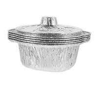 Toyvian 5 Ensembles BBQ Tray TIN Foil Pot casseroles en Papier d'aluminium récipient pour Aliments de Cuisson Portable moules en Papier d'aluminium Moule en Aluminium