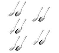 Toyvian 5 Ensembles Fourchette Cuillère Inox Fourchettes Pour Tout-petits Cuillère De Sécurité Pour Bébé Cuillères à Expresso Soi Enfant Nourrir Acier Inoxydable Cuillère De Formation