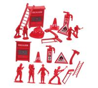 Toyvian 5 Ensembles Playset with Fire Extinguisher Models and Fireman Accessories for Dollhouse Role Playing and Group Pretend Play