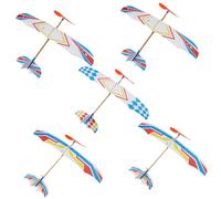 Toyvian 5 pièces Avion DIY Mousse avec Élastique Éducatif pour Garçon Fille Planeur Léger Résistant Kit de Montage pour Améliorer la Coordination Habiletés Manuelles Couleur Aléatoire