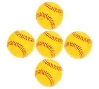 Toyvian 5 pièces Balles Entraînement Baseball Mousse PU Balle Rebondissante Douce pour Débutants pour Entraînement Intérieur Sûr