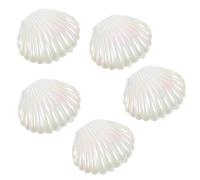 Toyvian 5 Pièces Boîte à Bonbons Coquillage, Boîte à Bijoux en Coquillage, PP Blanc, Rangement pour Bonbons, Chocolats et Petits Bijoux, DIY Créations, Shower