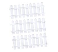 Toyvian 5 pièces Clôture Jardin Blanche Plastique Barrière Décorative Extérieure Renforcée pour Pelouse et Potager