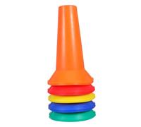 Toyvian 5 Pièces Cônes de Football Plastique Mini Cônes d’Exercice Colorés pour Entraînement Football Marqueur Terrain Polyvalent Résistant et Stable pour Basket Roller et Jeux Extérieurs