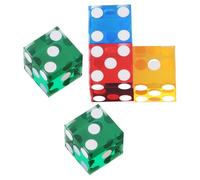 Toyvian 5 pièces Dés Acryliques Transparents Lot de Coins Carrés pour Jeux de Société et Pari Couleurs Vives et Résistants pour Fêtes et Divertissement Couleur Aléatoire Couleur Aléatoire