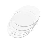 Toyvian 5 pièces Disques Ronds Acrylique Transparent Supports Ronds pour Artisanat DIY Dessous de Verre Légers et Pratiques pour Projets Créatifs