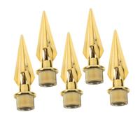 Toyvian 5 pièces Embouts de Mât de Drapeau Extérieur Plastique Résistant Rouille Décoration de Jardin Style Européen Facile à Installer et Entretien Pointe Élégante pour Mâts de Drapeaux