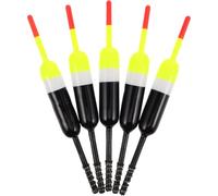 Toyvian 5 Pièces Flotteur de Pêche Lesté à Structure Verticale, Stable | Accessoire de Ligne en Plastique, Réduit L’emmêlement, Usage Eau Douce et Salée, pour Carp et Bass