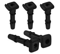 Toyvian 5 Pièces Guide D'appui-tête de Siège Carré en Plastique Noir Verrouillage Ajustable, Insert Fiable pour Maintien et Réparation des Appuie-têtes en Bureaux et Maisons