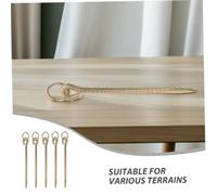 Toyvian 5 Pièces Heavy Duty Travel Dog Tie Out Stakes for Outdoor Camping Livestock Anchors Weatherproof Ground Nails for Pets and Large Animals