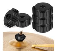 Toyvian 5 pièces Lot de Écrous Montage Rapide Cymbale Noirs Fixation Sécurisée et Ajustement sans Outil Écrous Batterie Légers Anti-vibrations pour Stands de Cymbale