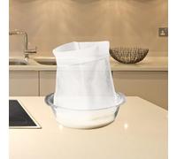 Toyvian 5 pièces Lot de Filtre Alimentaire Maille Fine Poche Filtrante Réutilisable pour Lait de Noix Jus Maison Soja et Vin de Serrage