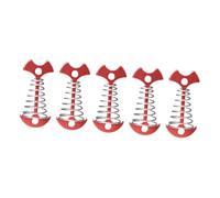 Toyvian 5 pièces Lot de Piquets de Tente Poisson Rouge avec Boucles à Ressort Fixation pour Camping Piquets Sol pour Tentes et Bâches Installation sans Dommage Aux Planches